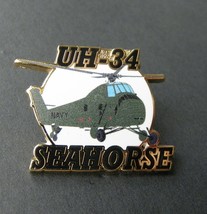 SEAHORSE UH-34 MARINES ARMY NAVY HELICOPTER LAPEL PIN 1.25 INCHES PRINTED - £4.58 GBP