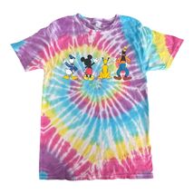 Disney Mickey Mouse &amp; Friends Shirt Mens Small Tie Dye Cartoon Multicolo... - $14.24