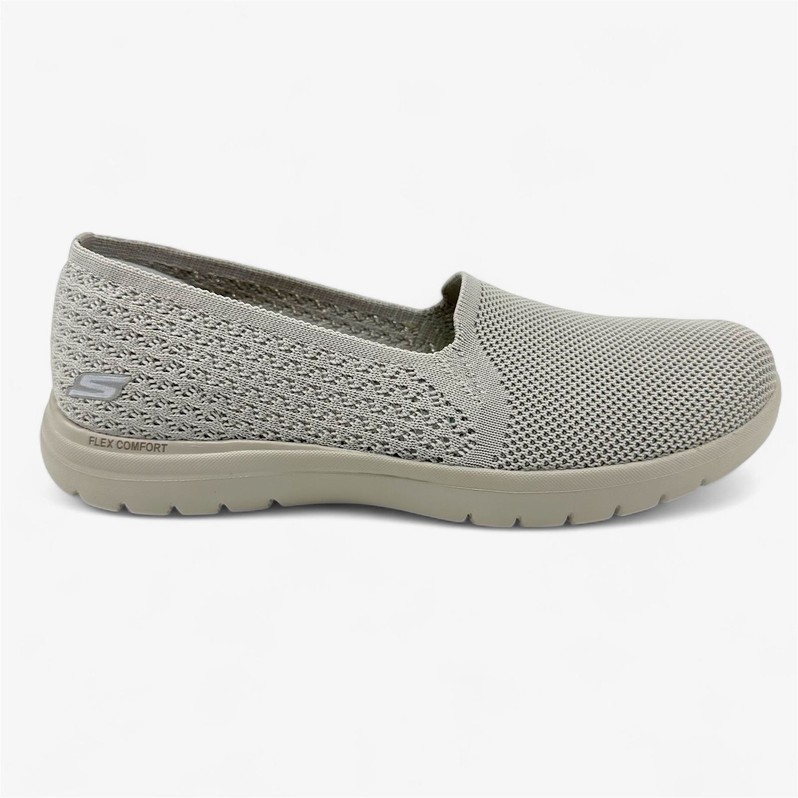 Skechers One The Go Flex Dahlia Taupe Womens Casual Slip-On