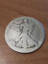 ½ Half Dollar Walking Liberty Silver Coin 19?? D Denver Mint 50C KM#142 - £13.82 GBP