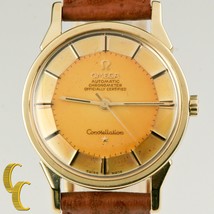 Omega Men&#39;s Pie-Pan Constellation Gold Cap Caliber 551 Automatic Watch Patina - £4,512.18 GBP