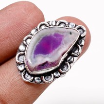 Purple Botswana Agate Gemstone Handmade Fashion Adjustable Ring Jewelry SA 6697 - £3.13 GBP