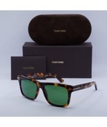 TOM FORD FT0906 53N Blonde Havana/Green 56-17-145 Sunglasses New Authentic - $4,160.97 MXN