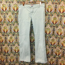 WOMEN&#39;S DICKIES PANTS SIZE 7 NO POCKETS WORK PANTS BEIGE BOOTCUT PLAIN U... - $19.99