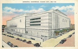 1937 Vintage Cartolina Municipal Auditorium Kansas Città Missouri MO - £6.31 GBP