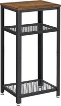 Vasagle Tall Side Table, Telephone Table, End Table With 2 Mesh Shelves, For - £41.53 GBP