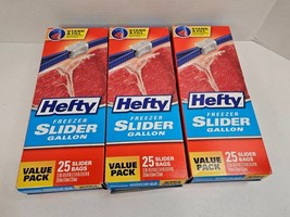 Hefty Gallon Food Storage Slider Bags, Power Shield Technology 75 total ... - £10.10 GBP