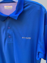 Columbia Short Sleeve Cobalt Blue Polo Pfg Breathable Omni Shade Shirt Large - £22.63 GBP