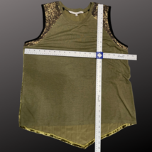 Rachel Roy Army Green Sequins Sleeveless Show Your Love RMHT016803EZ Size XL NWT image 5