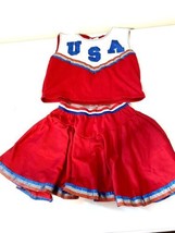 Child USA Cheerleading Costume Size Large Skirt And Top Photos Have Meas... - $18.00