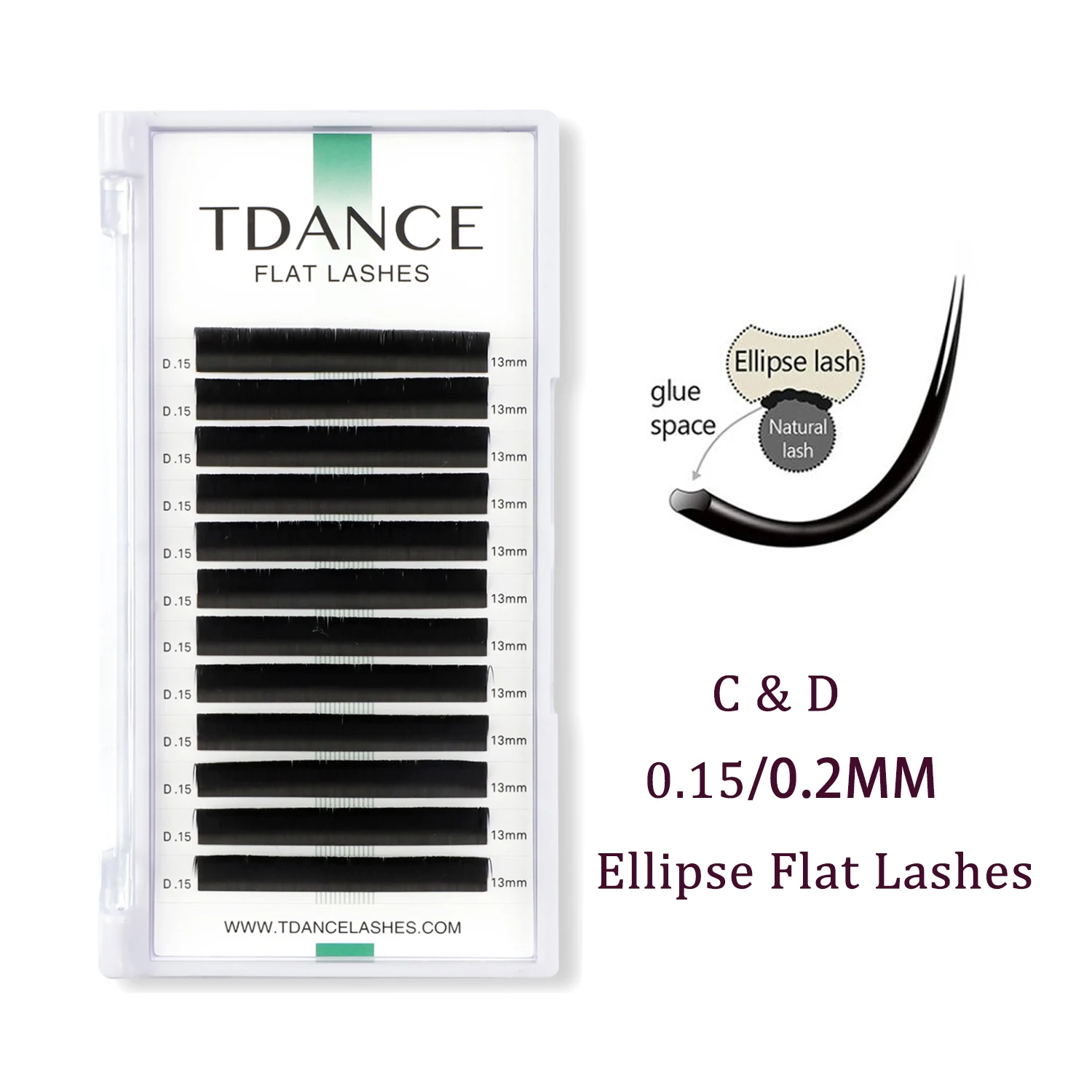 TDANCE Ellipse Flat Eyelash Extension Lashes New Matte  Mink False Eyela... - $29.43