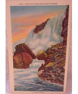 Vintage 274 Rok Of Ages And Cave Of Winds Linen Postcard - $5.45 CAD