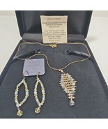 Holly Yashi Crystal Beaded Necklace And Earrings New Never Worn Vtg - €128,04 EUR