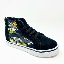 Vans SK8-Hi Zip (Decay Palms) Black True White Toddlers Baby Size 7 Sneakers - $39.95
