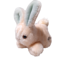 Vintage bunny rabbit plush lullaby wind up cream yellow blue green ears music - £11.07 GBP