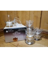 Set Of 4 Glass Shrimp Cocktail Icer w/Liner Inserts by/PAR ItalCrystal Itay - $57.39