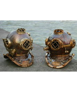 Pair of Vintage Diving Helmet Made From Copper and Brass Heavy Weight Ma... - £1,672.26 GBP