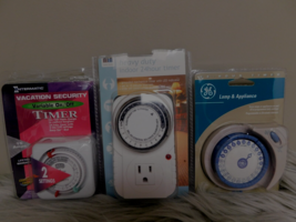Indoor lamp &amp; Appliance timers Lot 0f 3  GE Intermatic RTH - $23.76