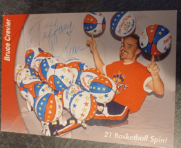 autographed card of bruce crevier basketball handler - £18.61 GBP