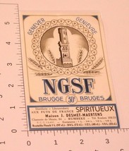 Vintage NGSF Brugge Breges French Wine label - £4.74 GBP