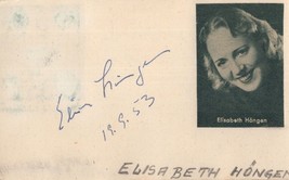 Elisabeth Hongen Ludwig Hoffmann German Opera Hand Signed Autograph - £23.53 GBP