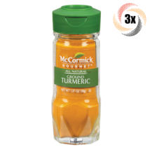 3x Shakers McCormick Gourmet Organic Ground Turmeric Seasoning GMO Free | 1.37oz - £18.76 GBP