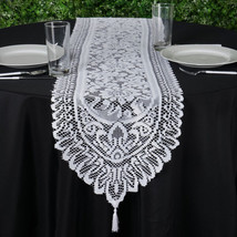 14&quot;&quot;X108&quot;&quot; White Lace Table Runner Wedding Party Catering Event Romantic Linens  - £7.81 GBP