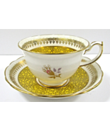 Vintage Hammersley Bone China Gold Gilt Tea Cup &amp; Saucer Roses - $68.31