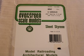 HO Scale Evergreen, V-Groove Sheet Styrene .060&quot; Spacing .040&quot; thick #4060 - £13.29 GBP
