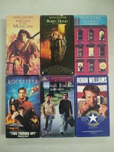 Lot of 6 VHS Tapes Last Of The Mohicans Robin Hood Rain Man Good Morning Vietnam - £15.82 GBP