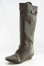 Steven by Steve Madden Intyce Boot Sz 7 M Long Almond Toe Brown Leather Women - £20.25 GBP