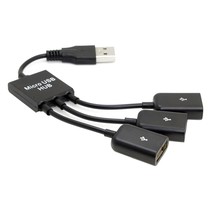 Cablecc USB 2.0 to 3 Ports Hub Cable Bus Power External Interface Adapter Multi- - £14.06 GBP