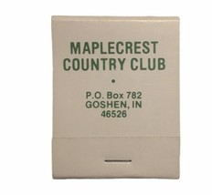 Maplecrest Country Club Goshen, Indiana Vintage Matchbook - $4.87