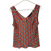 Zara Trafaluc Double V Sleeveless Tank Blouse Top Women S Geometric Lightweight - £8.63 GBP