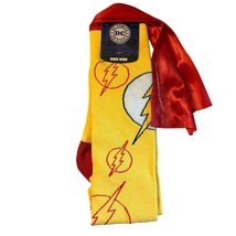 Dc Comics The Flash Knee High Socks With Cape Size 9-11 Bioworld Yellow ... - $7.68