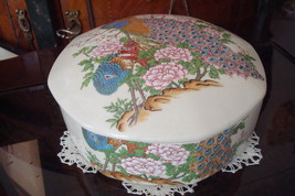 Trinket Box paradise birds Japanese MIDCENTURY, gorgeous 8 sided - £33.82 GBP