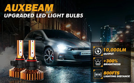 AUXBEAM F2 9006, HB5, 6500K Cool White, 52W Foglight Bulbs 10K Lumens - $24.99
