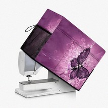 Purple Butterfly Quilted Sewing Machine Cover - Foldable, Scratch-Resistant, wit - $52.42