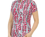 NWT Ladies IBKUL KAMILA RED BLACK Short Sleeve Mock Golf Shirt XS &amp; M - $59.99