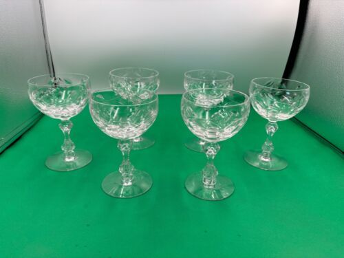 Set 6 Tiffin - Franciscan Crystal ROYAL SPLENDOR Champagne / Sherbet Gla... - $114.99