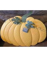 Metal Fall Harvest Pumpkin Yard Stand Outdoor Decoration 19&quot; Autumn Lawn... - £25.56 GBP