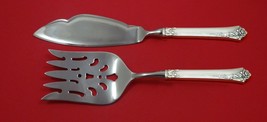 Damask Rose by Oneida Sterling Silver Fish Serving Set 2 Piece Custom Ma... - $132.76