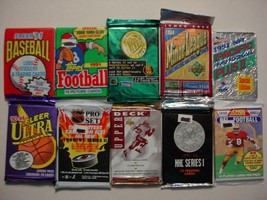 (10) Unopened packs Sports cards-1990-95 See description and pics-#2 - £11.79 GBP