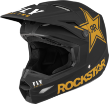 FLY RACING Kinetic Rockstar Helmet, Matte Black/Gold, Men&#39;s X-Small - £111.86 GBP