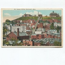 Vtg. Mt Mount Adams Incline Cincinnati Ohio OH Postcard Kraemer Art - $4.94