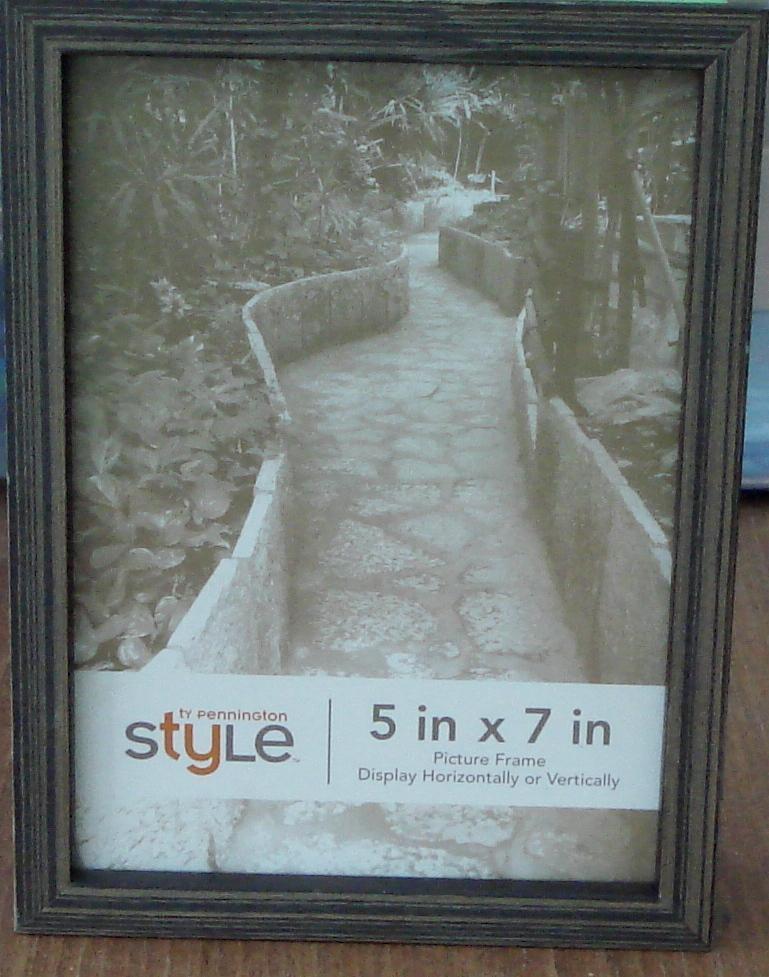 Ty Pennington Style Wood Picture Frame - 5" x 7" - BRAND NEW - Dark Wood Finish - $19.79