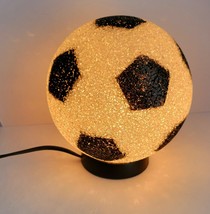 SOCCER BALL LAMP Plastic Resin EVA Soft Glow Night Light On/Off Switch, ... - £9.21 GBP