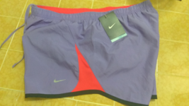 New Nike Unisex All Sports Shorts Purple Red Design Sz L  - $24.99