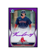 2025 Roman Anthony - Topps 1st Bowman Purple Signature RC Rare Redemptio... - $221.14 MXN