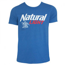 Natural Light Logo Men&#39;s Heather Blue T-Shirt Blue - £16.77 GBP